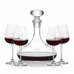 Customized Stratford Decanter & 4 Breckland Wine