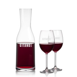 Caldmore Carafe & 2 Blyth Wine with Logo