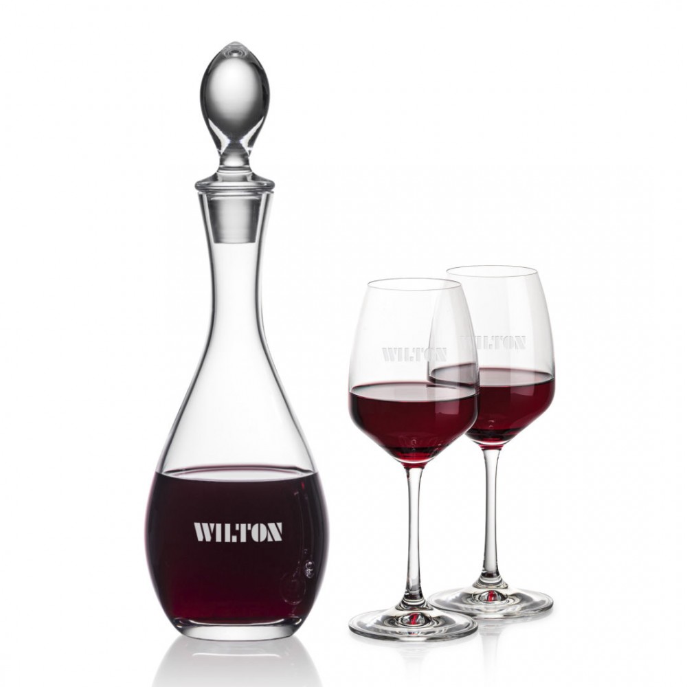 Malvern Decanter & Oldham Wine with Logo Malvern Decanter & Oldham Wine with Logo