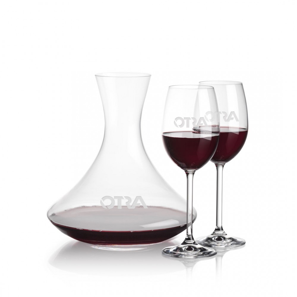 Logo Branded Senderwood Carafe & Woodbridge Wine