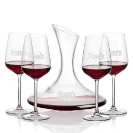 Madagascar Carafe & 4 Elderwood Wine with Logo