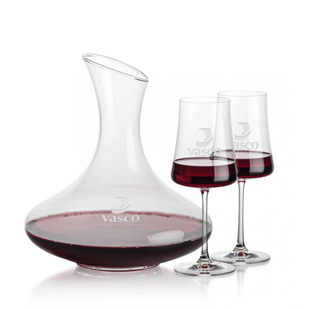 Innisfil Carafe & Dakota Wine with Logo Innisfil Carafe & Dakota Wine with Logo