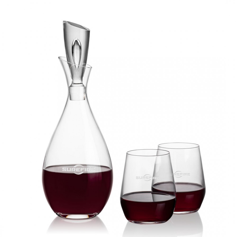 Juliette Decanter & Germain Stemless Wine with Logo Juliette Decanter & Germain Stemless Wine with Logo