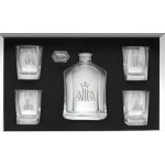 Logo Branded 5 Piece Decanter Set - Etched