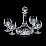 Custom Engraved Cavanaugh Ship's Decanter & 4 Brandy