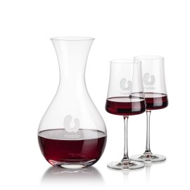 Adelita Carafe & 2 Dakota Wine with Logo  Adelita Carafe & 2 Dakota Wine with Logo