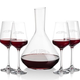 Terrassa Carafe & 4 Breckland Wine with Logo  Terrassa Carafe & 4 Breckland Wine with Logo