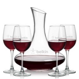 Kanata Carafe & 4 Connoisseur Wine with Logo