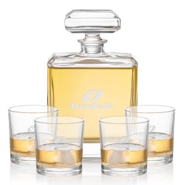 Maschito Decanter & 4 On-the-Rocks with Logo