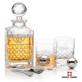 Pelham Decanter Set & Ice Balls with Logo