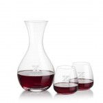 Adelita Carafe & Hogarth Stemless Wine with Logo