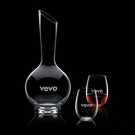 Promotional Sanguine Carafe & 2 Stemless Wine  Promotional Sanguine Carafe & 2 Stemless Wine