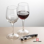 Swiss Force Opener & 2 Connoisseur Wine - Black with Logo