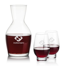 Logo Branded Westwood Carafe & 2 Glenarden Stemless