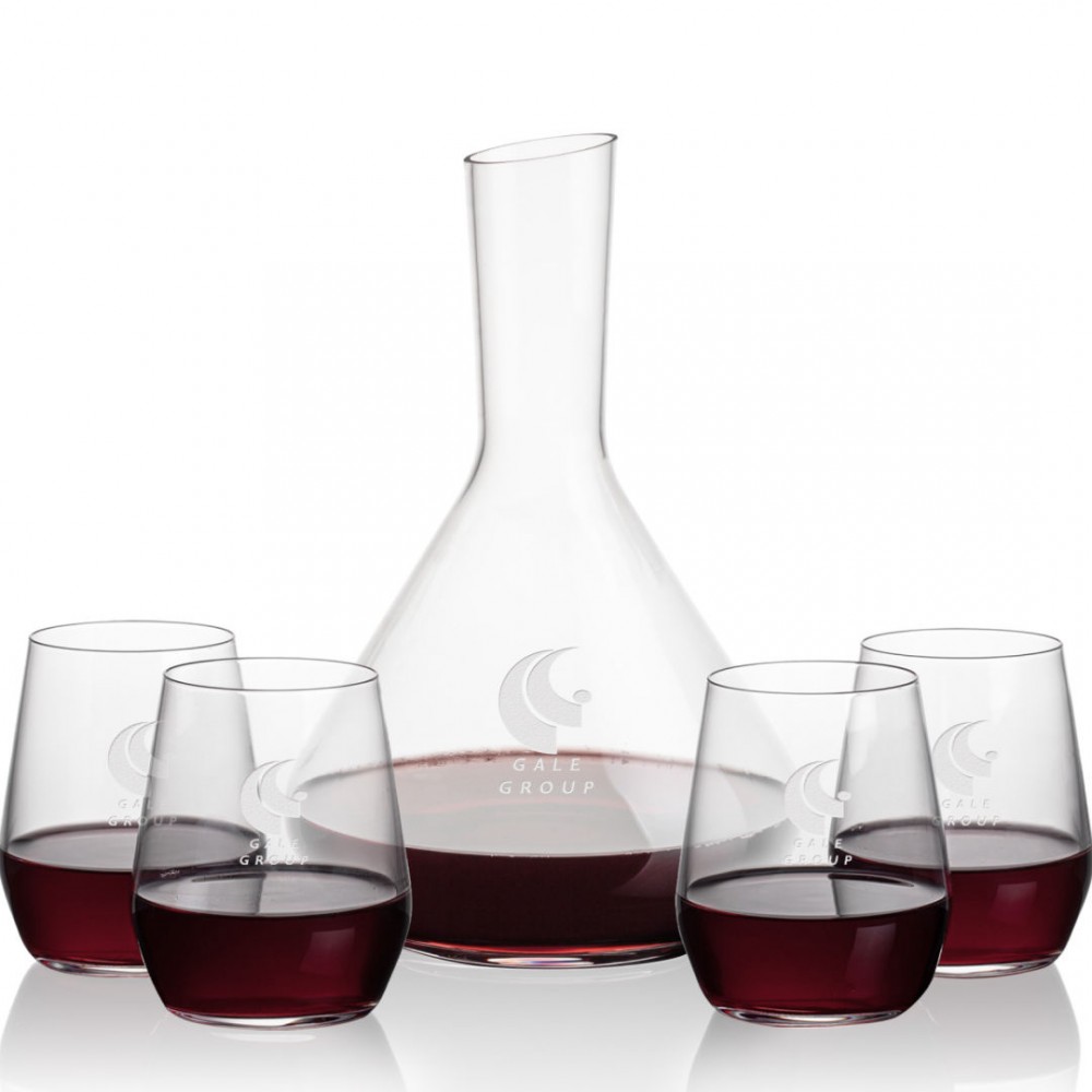 Customized Terrassa Carafe & 4 Germain Slemless Wine