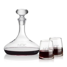 Stratford Decanter & 2 Telford Stemless Wine with Logo