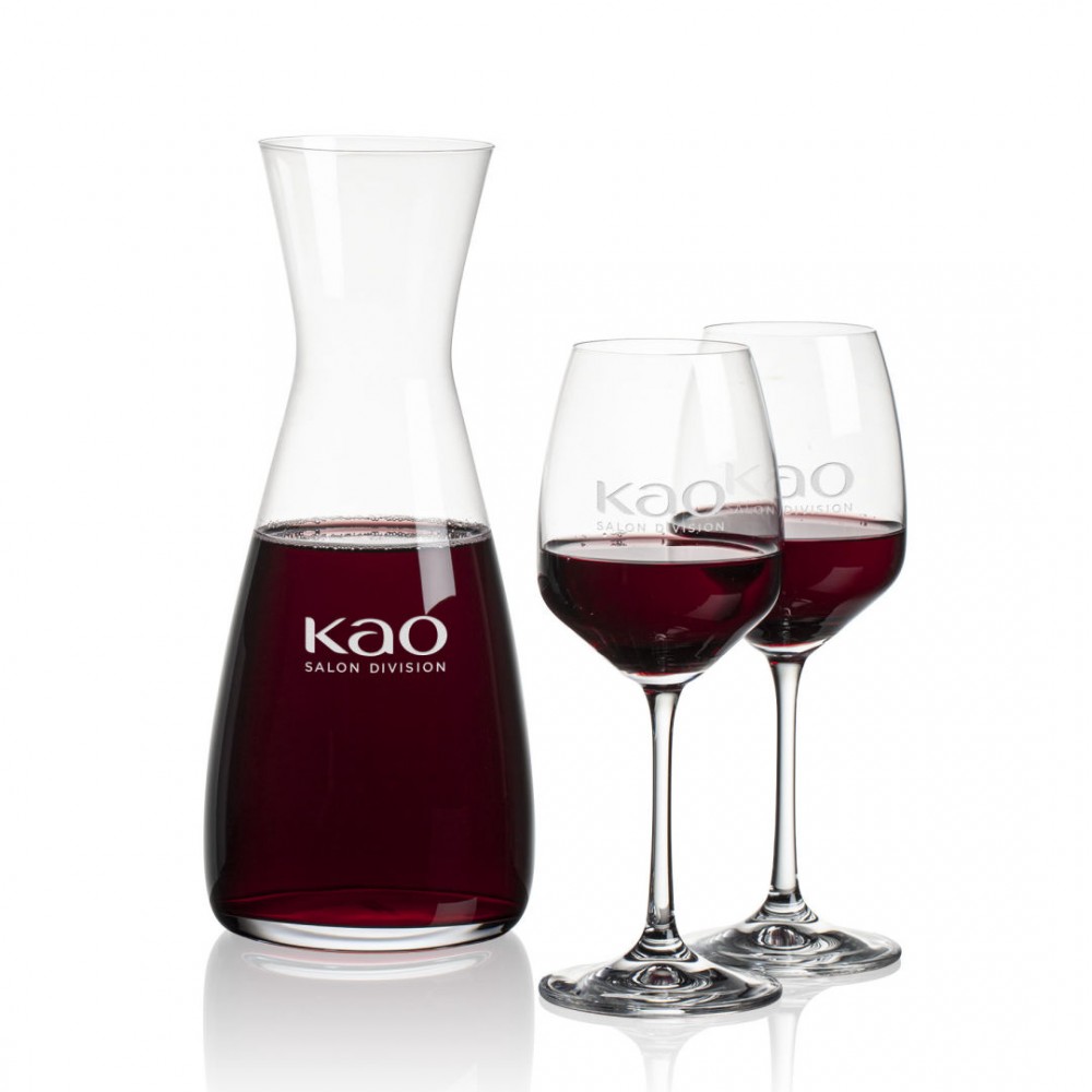 Portofino Carafe & Oldham Wine with Logo Portofino Carafe & Oldham Wine with Logo