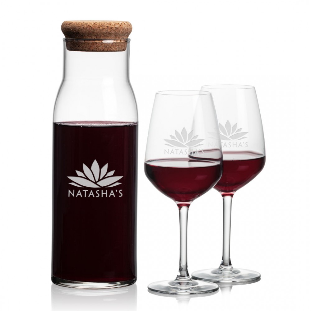 Aviston Carafe & Mandelay Wine with Logo Aviston Carafe & Mandelay Wine with Logo