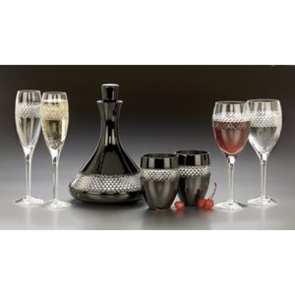 Waterford John Rocha Black Cut Decanter Logo Branded Waterford John Rocha Black Cut Decanter Logo Branded
