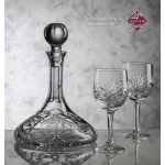 Cavanaugh Ship's Decanter & 4 Wine Glasses Custom Imprinted