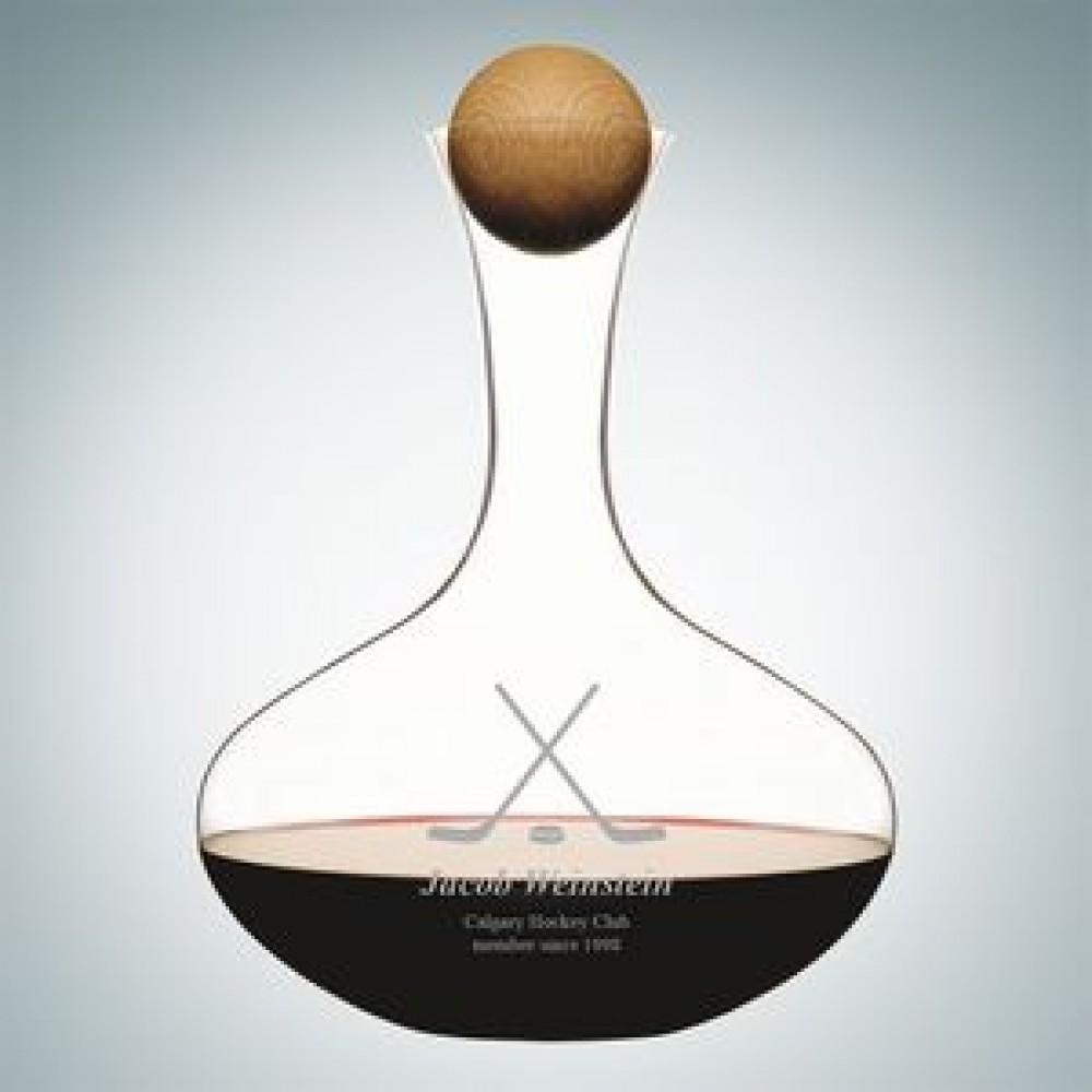 Custom Engraved Sagaform Red Wine Carafe with Oak Stopper (67 oz) Custom Engraved Sagaform Red Wine Carafe with Oak Stopper (67 oz)