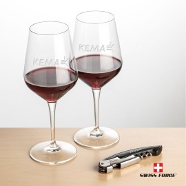 Swiss Force Opener & 2 Germain Wine - Black with Logo