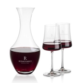 Oldham Carafe & 2 Dakota Wine with Logo  Oldham Carafe & 2 Dakota Wine with Logo