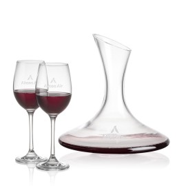 Madagascar Carafe & Burlington Wine with Logo
