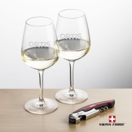 Logo Branded Swiss Force Opener & 2 Mandelay Wine - Red  Logo Branded Swiss Force Opener & 2 Mandelay Wine - Red