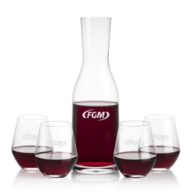 Promotional Caldmore Carafe & 4 Reina Stemless Wine  Promotional Caldmore Carafe & 4 Reina Stemless Wine