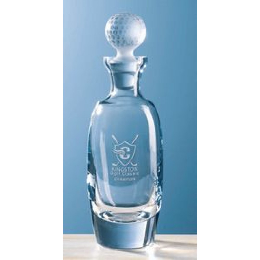 Custom 1 Liter Pinnacle Decanter w/Frosted Golf Ball Stopper Custom 1 Liter Pinnacle Decanter w/Frosted Golf Ball Stopper