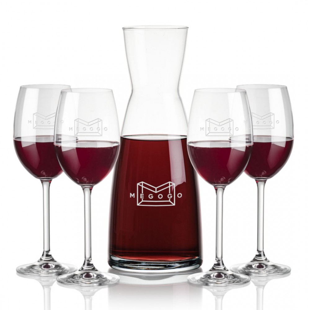 Winchester Carafe & 4 Naples Wine with Logo Winchester Carafe & 4 Naples Wine with Logo