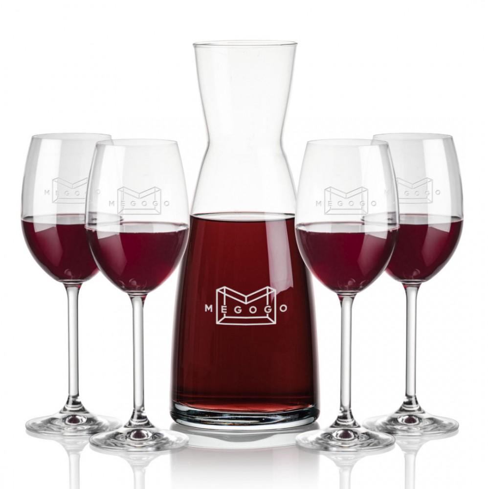 Custom Winchester Carafe & 4 Naples Wine