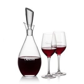 Logo Branded Juliette Decanter & 2 Lethbridge Wine