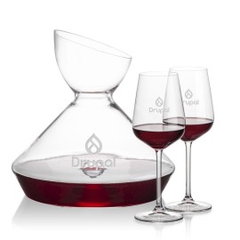 Logo Branded Woodbury Carafe & Elderwood Wine