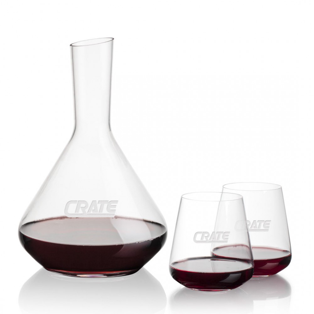 Personalized Terrassa Carafe & Breckland Stemless Wine Personalized Terrassa Carafe & Breckland Stemless Wine