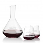 Personalized Terrassa Carafe & Breckland Stemless Wine
