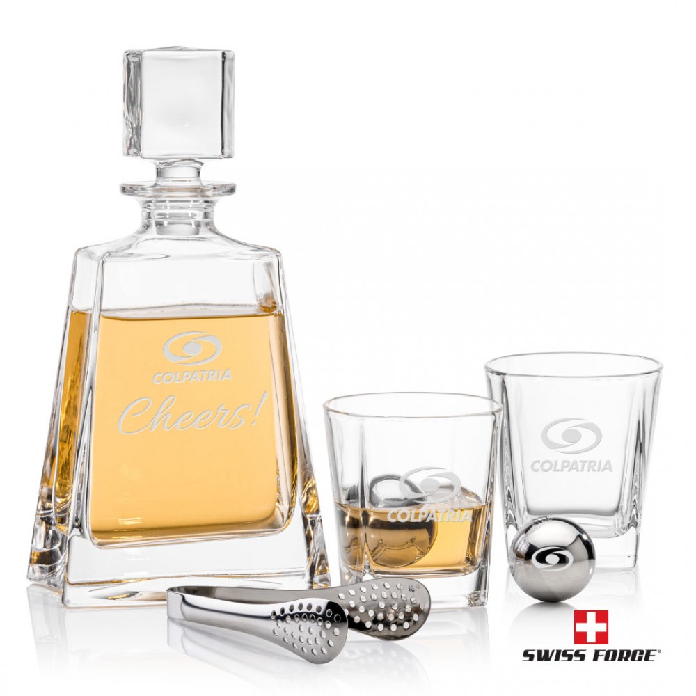 Arcadia Decanter Set & Ice Ball with Logo