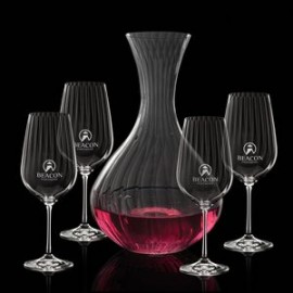 Custom Amerling Carafe & 4 Wine