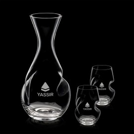 Personalized Tallandale Carafe & 2 Stemless Wine