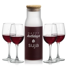 Yarmouth Carafe & 4 Connoisseur Wine with Logo  Yarmouth Carafe & 4 Connoisseur Wine with Logo