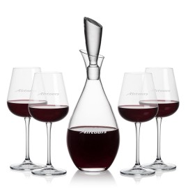 Custom Juliette Decanter & 4 Breckland Wine
