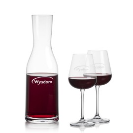 Caldmore Carafe & Breckland Wine with Logo