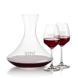 Senderwood Carafe & Oldham Wine with Logo