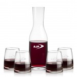 Personalized Caldmore Carafe & 4 Telford Stemless Wine