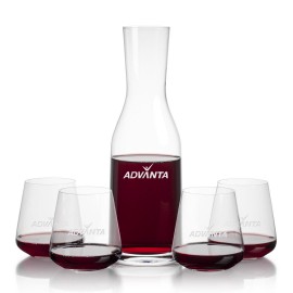 Promotional Caldmore Carafe & 4 Breckland Stemless Wine  Promotional Caldmore Carafe & 4 Breckland Stemless Wine