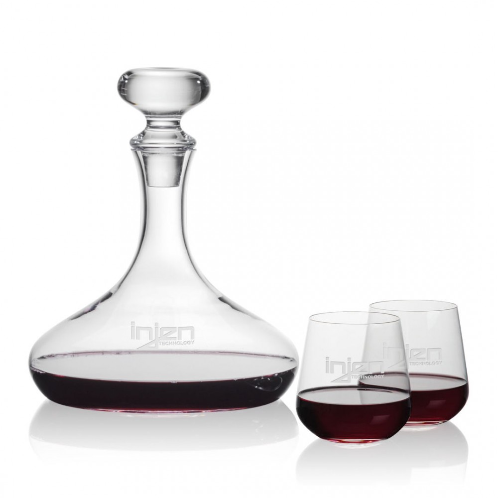 Customized Stratford Decanter & Howden Stemless Wine Customized Stratford Decanter & Howden Stemless Wine