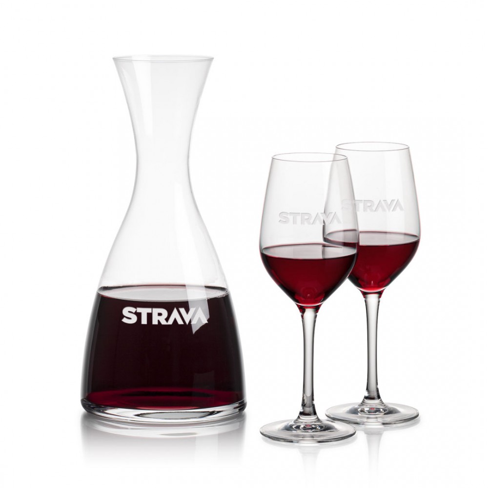 Barham Carafe & Lethbridge Wine with Logo Barham Carafe & Lethbridge Wine with Logo