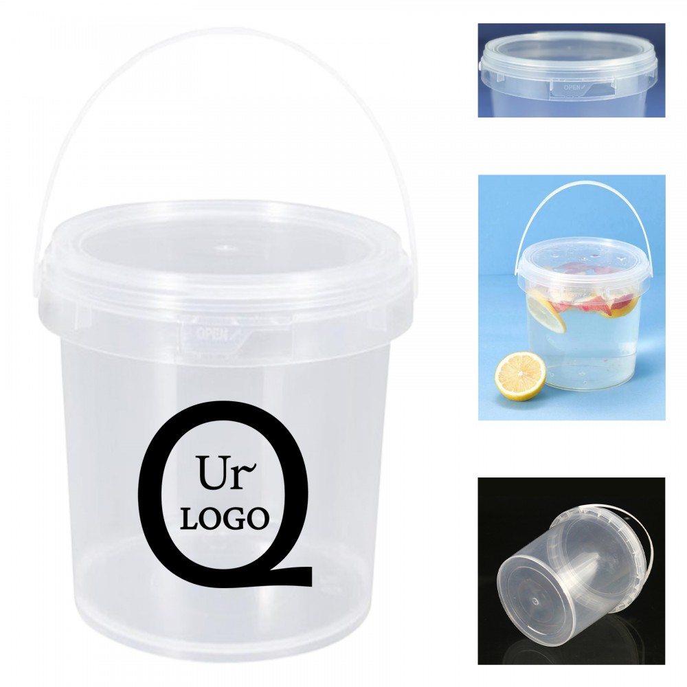 32 Oz Drinking Bucket W/ Lid with Logo 32 Oz Drinking Bucket W/ Lid with Logo