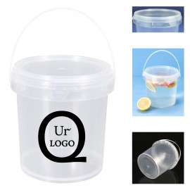 32 Oz Drinking Bucket W/ Lid with Logo  32 Oz Drinking Bucket W/ Lid with Logo